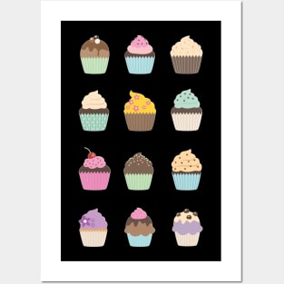 Cupcake Multi Design Set Posters and Art